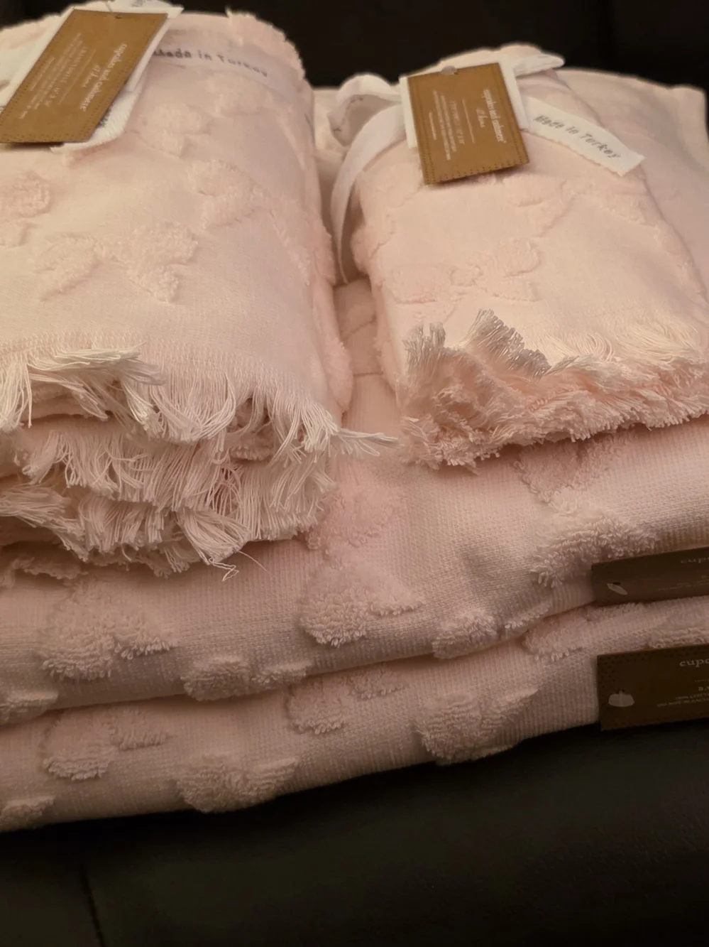 cupcakes & cashmere Blush Pink Decorative Bath Towels